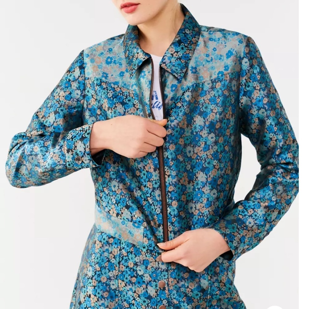 Urban Outfitters Western Floral Gas Moto Jacket Size Medium